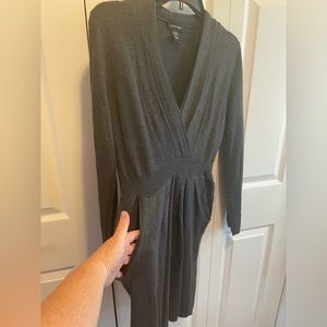 Spense Small Sweater Dress Dark Gray with Pockets Wool/Acrylic Blend